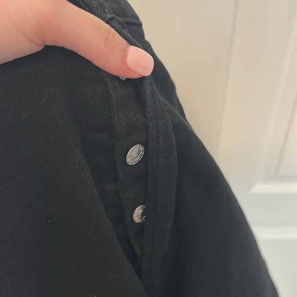 Re/Done Black Raw Hem Jeans - Picture 10 of 12